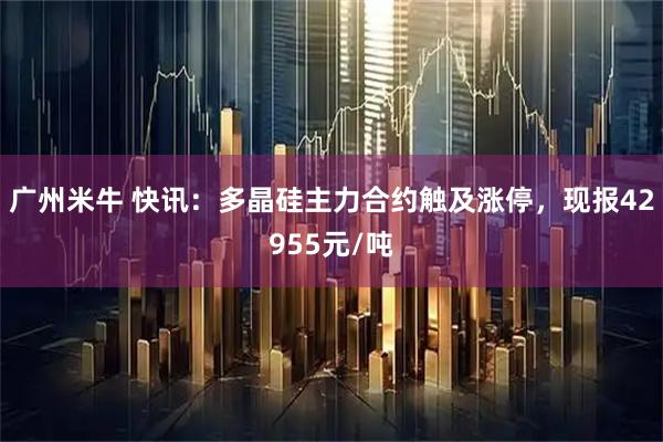 广州米牛 快讯：多晶硅主力合约触及涨停，现报42955元/吨